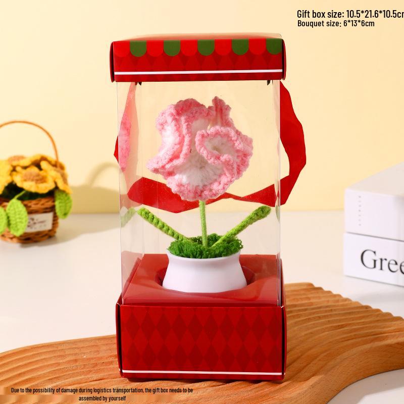 Handgefertigte Sonnenblumen-Schreibtischdekoration - Gewebtes Blumenstrauß-Geschenk für Schüler & Mädchen