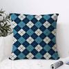 Black White Checkerboard Cushion Cover Breathable Linen Pillow Cover Skin-Friendly Home Decor Pillowcase With Hidden Zipper