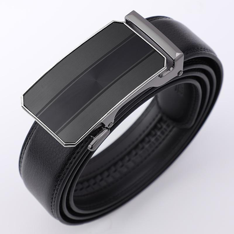 

Новый мужской ремень Модный ремень с автоматической пряжкой из воловьей кожи Деловой повседневный ремень для молодых и среднего возраста Мужской ремень Мужской ремень 130cm