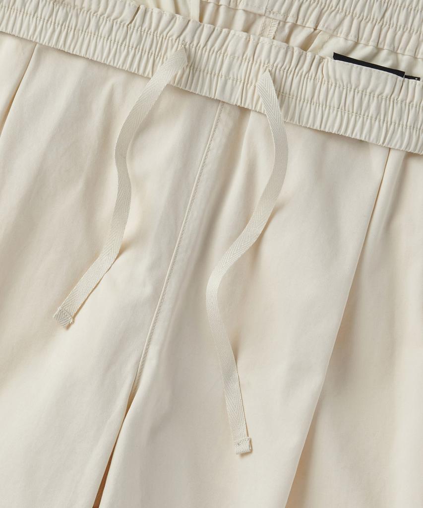 MUSINSA STANDARD Cotton One-Tuck Wide Elastic Shorts [Cream]