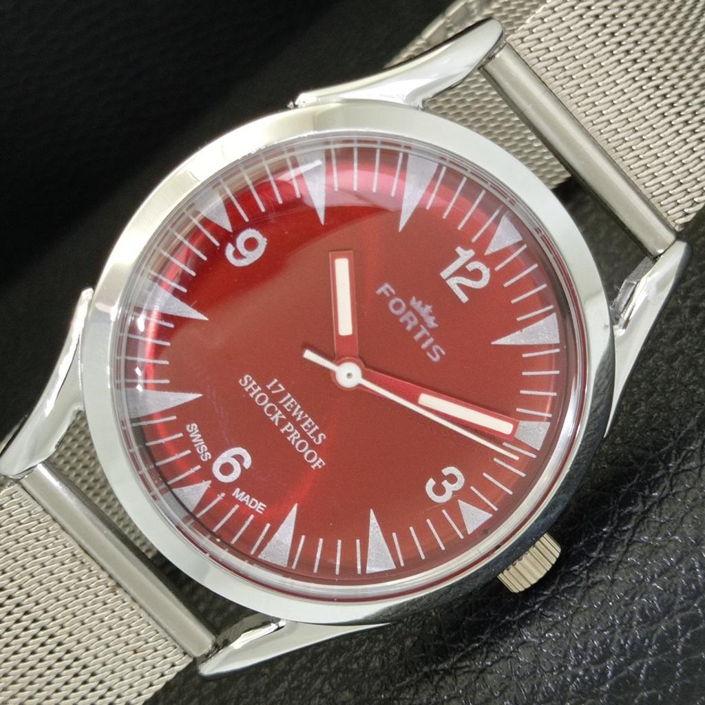 

ШВЕЙЦАРСКИЕ ВИНТАЖНЫЕ МУЖСКИЕ ЧАСЫ С РУЧНЫМ ЗАВОДОМ, ОТРЕСТАВРИРОВАННЫЕ, С ЦИФЕРБЛАТОМ КРАСНОГО ЦВЕТА a701025-5 R205a-a701025