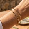 Minimalist Bracelet Women, Adjustable Layered Gold Plated Chain Bracelet Stainless Steel Tarnish Free Jewelry