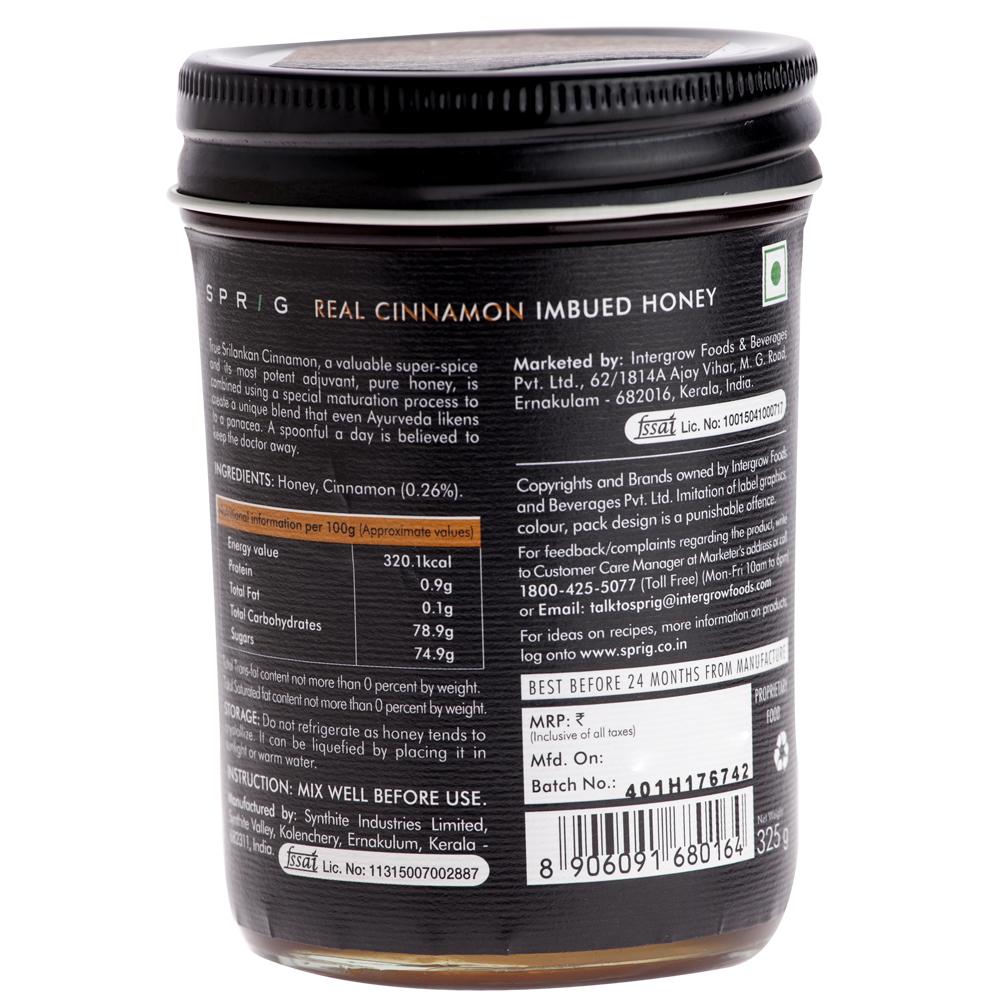 Honey with Cinnamon: Strong Immunity (325 G), Cinnamon Imbued Honey, Sprig