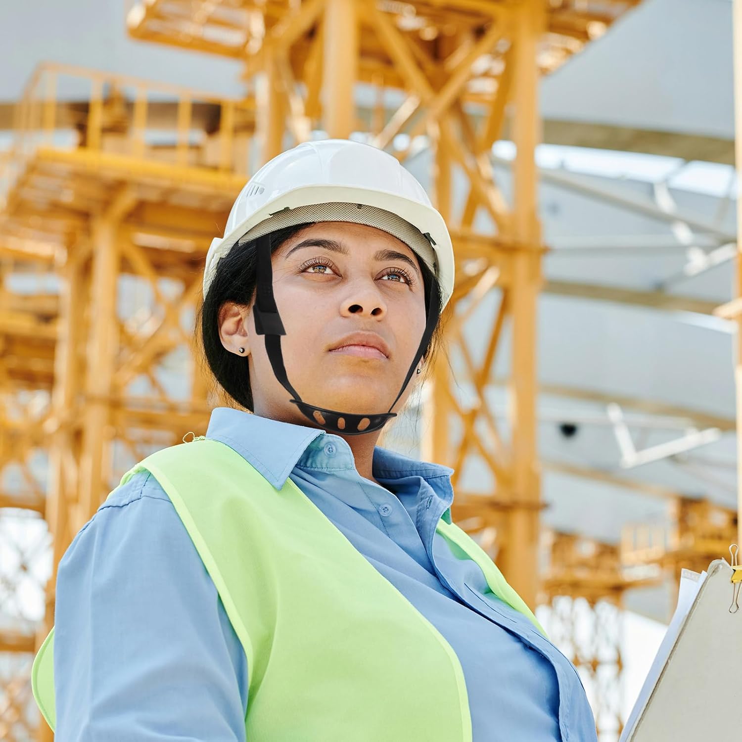 

DECHOUS Универсальные сменные подбородочные ремни для каски с подбородочной чашкой - Черные - Аксессуары для строительной каски, 15,9 дюйма