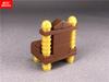 Non-Toxic Set Moc Bricks Diy Brown Classical Desk And Chair And Bookshelf Building Blocks Assembled Toys For Children Kids Xmas Gifts