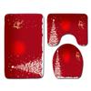 Christmas Bathroom Floor Mat Toilet Three-Piece Set