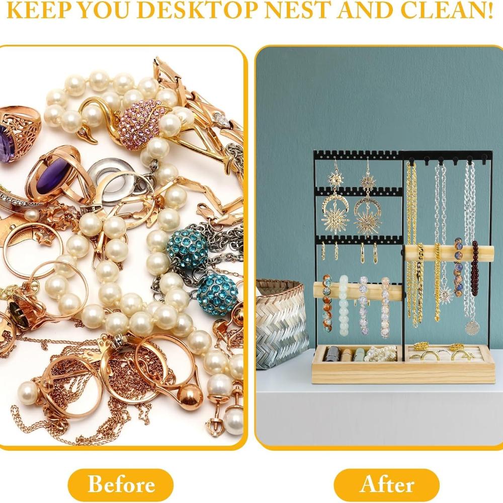 Jewelry Stand, Jewelry Tree, Chain Stand, Earring Stand, Jewelry Storage, Jewelry Holder, Jewelry Stand for Chains, Earrings, Rings, Watches,