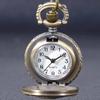 Kleine Ähre geprägtes Bronze Retro Halskette Kleine Quarz Taschenuhr