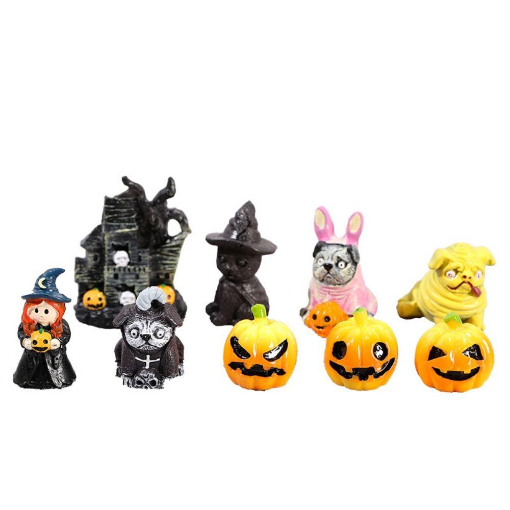 3D Halloween Small Ornament Mini Resin Halloween Ornament  Crystal Ball Accessories