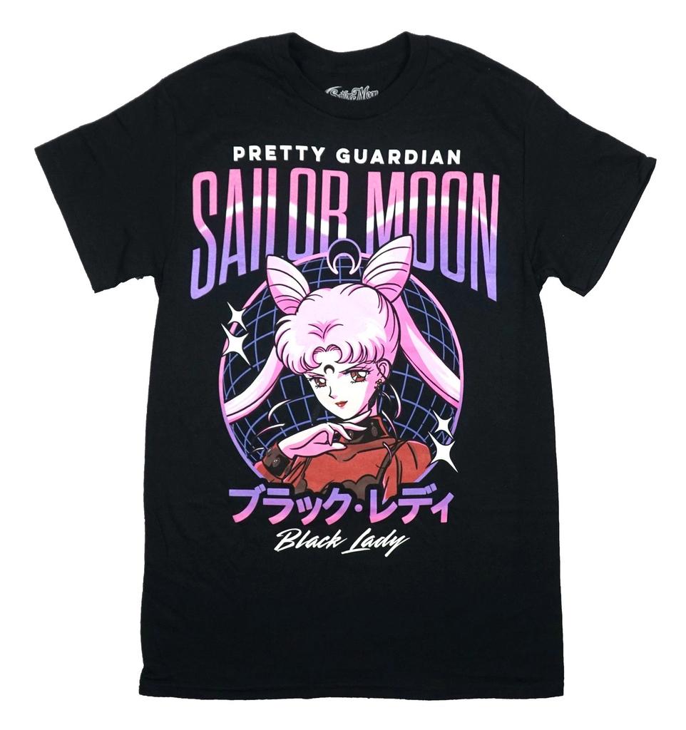 2026 New Cotton Summer Tshirt Leisure and Comfortable Sailor Moon Mercury Mars Jupiter Venus Black TShirt Anime