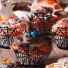 12PCS Cupcake Wrappers Halloween Spider Web Cupcake Liners Baking Cups Decoration Cupcake Liners Dessert Decorations Tool