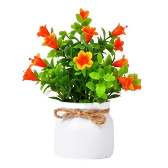 Umbra Studio Mini Simulated Potted Plant, Maintenance-Free Desktop Decor, Rustic Style Flower Pots, for Office Bathroom Bookshelf Spaces M