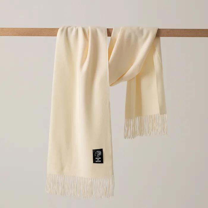 [Gift]_Plain Scarf Ivory