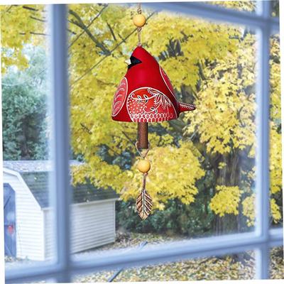 Bird Song Bell Garden Decoration,Hanging Rustic Wind Chime, Pendant Metal Tube Bell Door Bell Pendant, Festival Gift