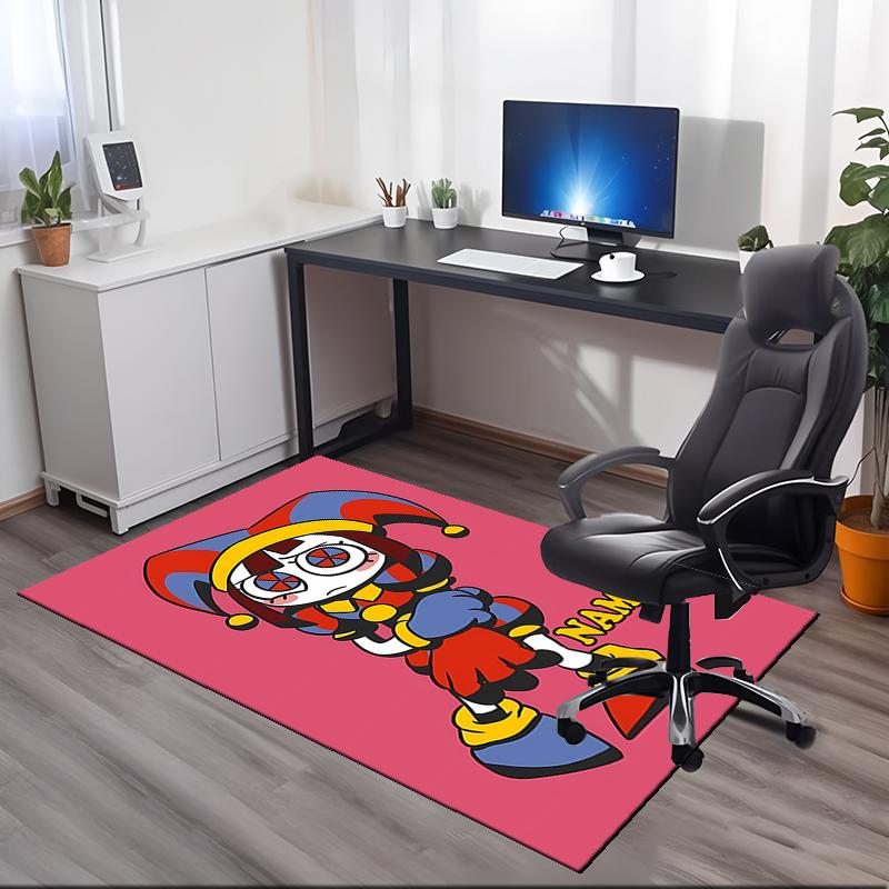 Custom Name The Amazing Digital Circus Printed Carpet, for Office Chair Living Room Bedroom Kitchen Room Decor Gifts.