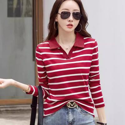 Cotton Turtleneck T-shirt Spring Women's Korean Style Long-sleeved T-shirt Women's Casual Tops Solid Color Camisole Women's