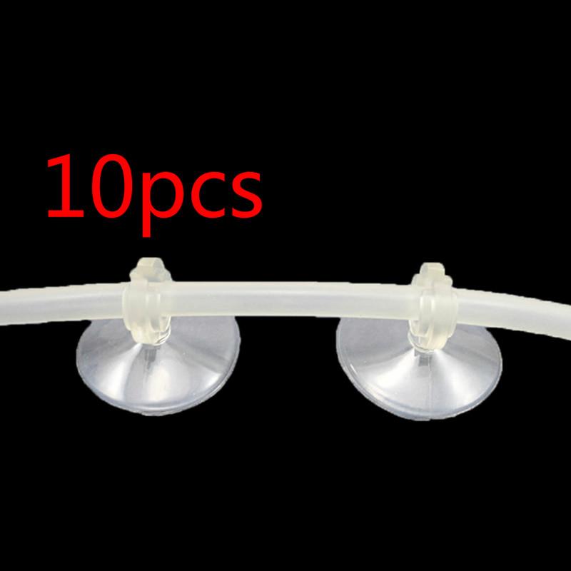 New 1-50pcs Aquarium Sucker Suction Cup Holder for Fish Tank 4/ 6mm Air Pump Airline Tube Transparent Aquarium Air Pump