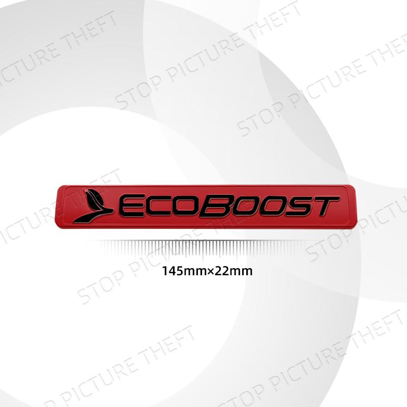 1Pc Metal Alloy EcoBoost Logo Car Trunk Fender Sticker Side Emblem Badge For F-150 Ranger Galaxy Bronco Focus Mondeo ST Line