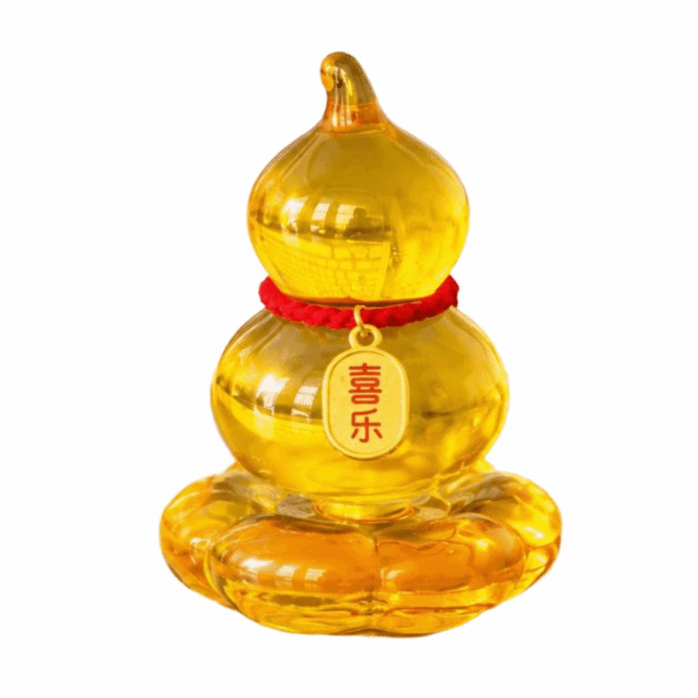 Creative Spinning Car Ornament Rotatable Mini Gourd Statue Rotating Gourd Ornament Table Decor