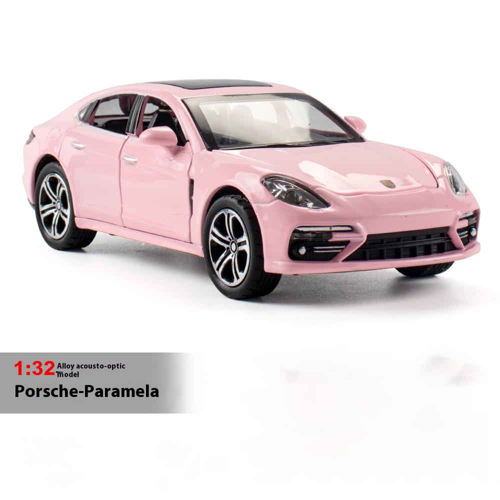 Miniatures 1:32 Porsche Panamera Alloy Diecast Metal Model Hight Simulation Sound Light Baby Toys Computer Desktop Ornament Gift
