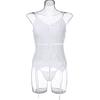 Fashion Women Bustier Corset Sexy Girdle Waist Cincher Bodydoll White Lingerie