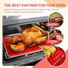 Silicone Baking Mat Sheets for Oven Mats Cooking Pan 16"x11" 6.7"x6.7" 2 Pack Non-Stickfor Oven Grilling BBQ (2 Pack Red 16"x11")