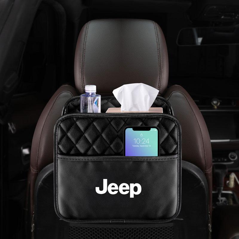Multifunctional Car Rear Seat Back Storage Bag Waterproof Bag Sticker For Jeep TRAILHAWK COMMANDER LIBERTY Wrangler Accessories AMW1