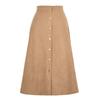 Solid Color High Waisted Buckle Skirt for Women Pure Color High Waist