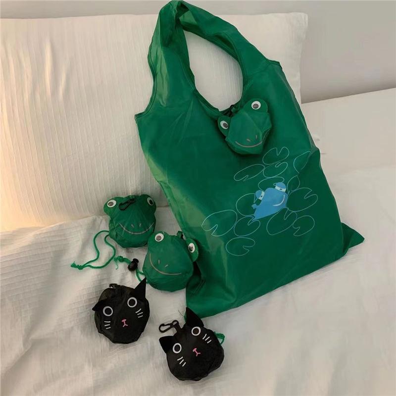 Cartoon Foldable Shopping Bag Portable Large Capacity Supermarket Eco-Friendly Bag