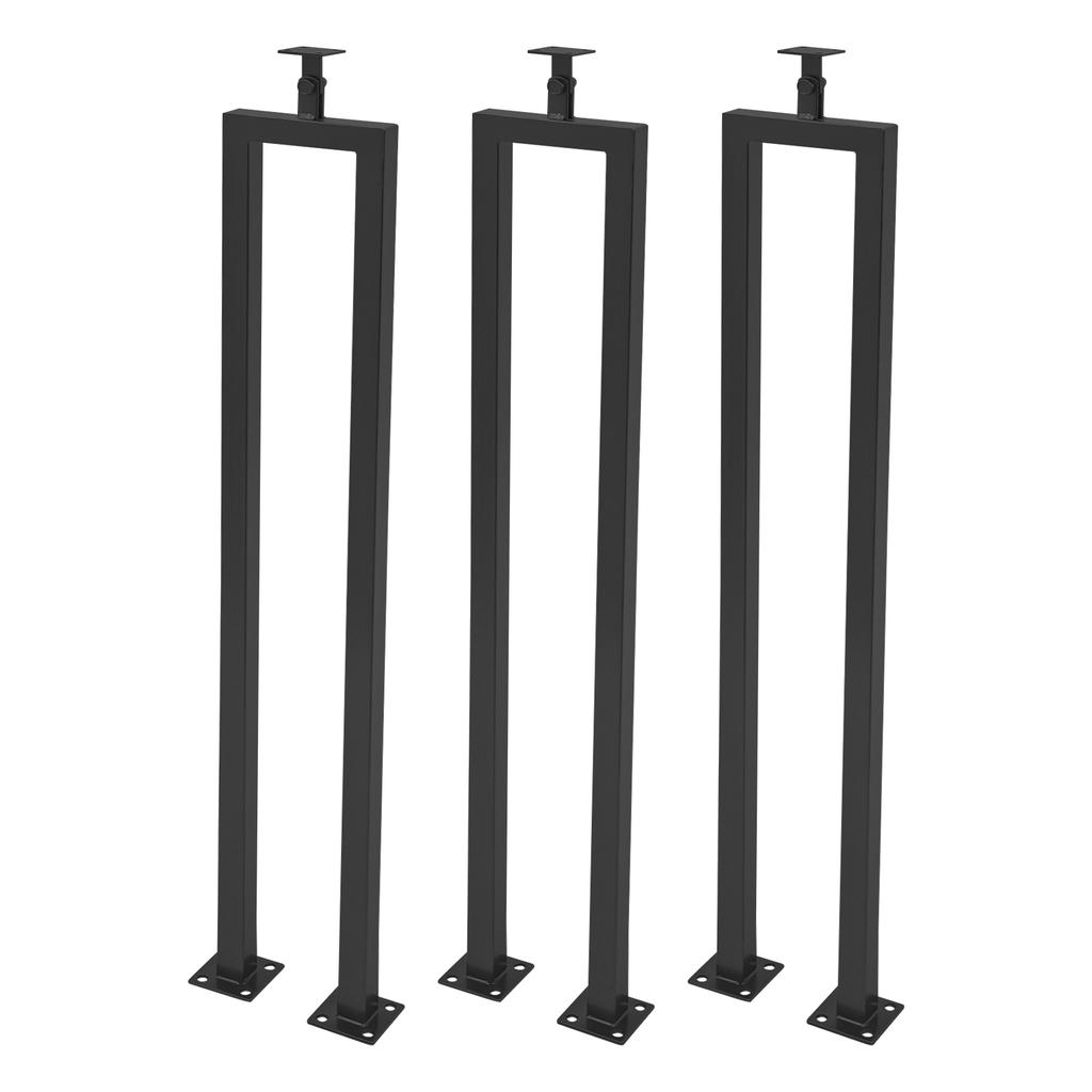 3PCS Stair Balusters, 36" U-Shaped Stairs Railing with Adjustable Top Bracket for Indoor Staircases