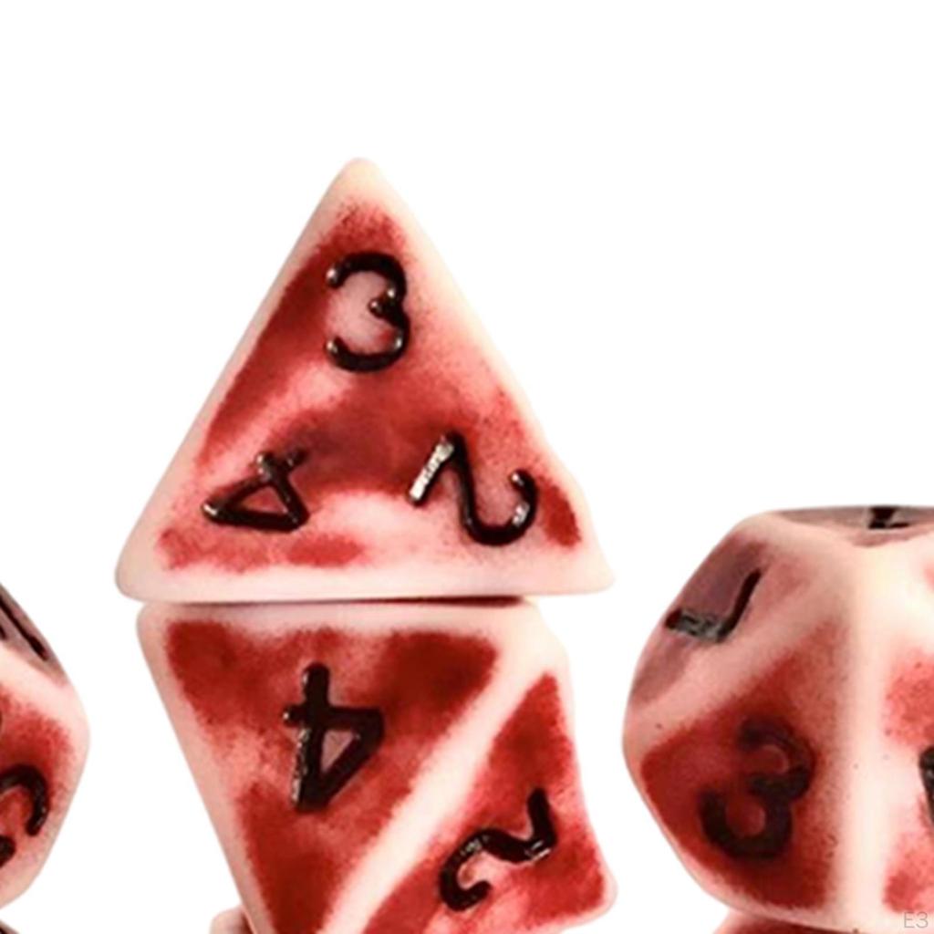 7 Die Polyhedral D8 D10 D12 D20 & RPG MTG