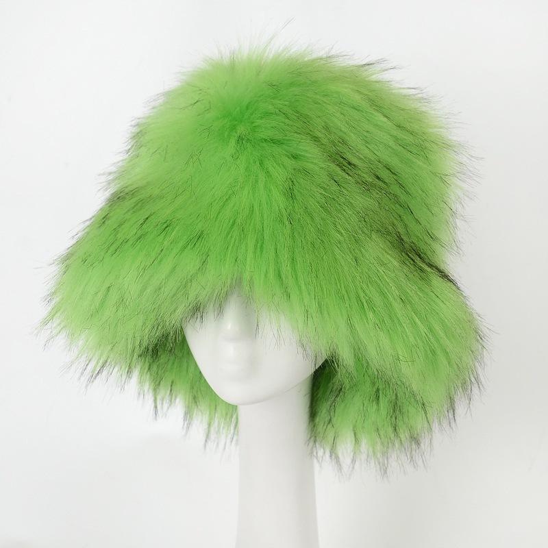 Stylish Faux Fox Fur Hat - Premium Women's Autumn/winter Fluffy Bucket Hat - High-end Plush Hat