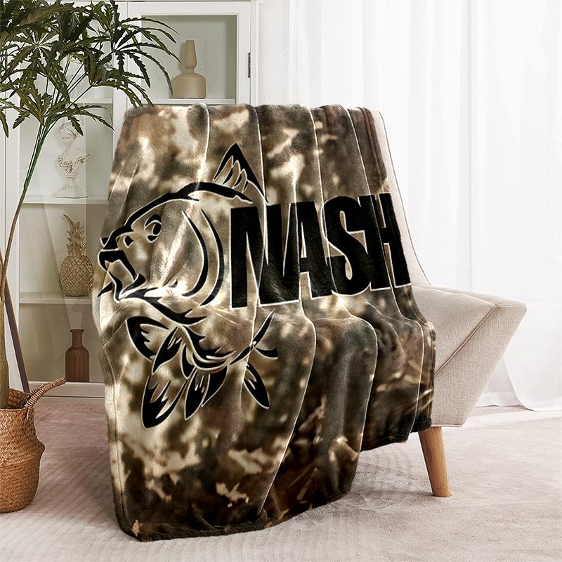 1pc Blanket Nash Tackle1 Print Design, Lightweight Blanket for Sofa, Bed- Soft &Warm, Gift for All Seasons like Christmas, Halloween