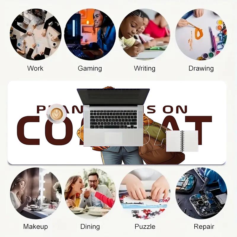 1Pc Combat Plan Underway Gaming Mouse Pad Keyboard Desk Mat Non-slip Rubber Lock Edge Waterproof Computer Mousepad for Office Home Decor S1191
