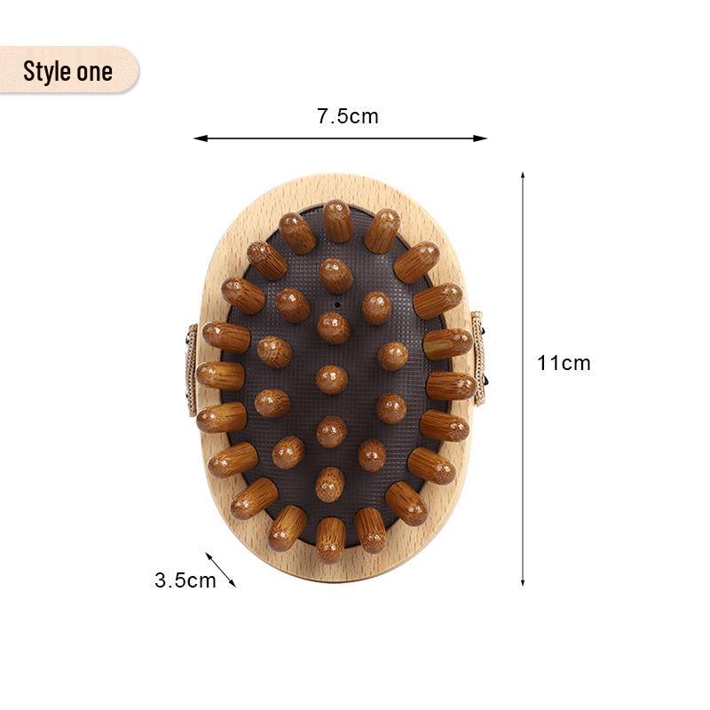 

Beech Wood Meridian Massage Comb with Acupoint Bullet Head