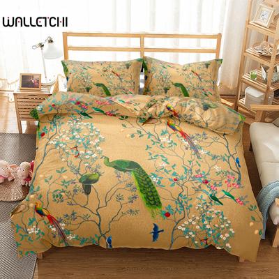 Graceful Peacock Art 3D Bedding Set Single Twin Double Queen King Cal King Size Bed Linen Set