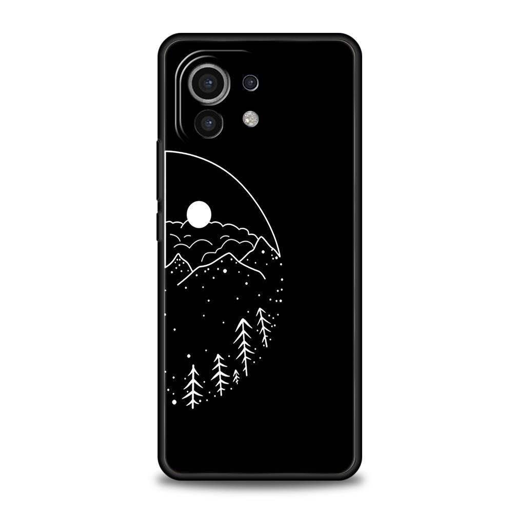 Phone Case For Xiaomi Mi 15 14 14T 13T 12T Pro 12 13 11 Lite 5G 11T X6 X5 Pro Soft TPU Cover Couple Cartoon Aesth Sun Moon