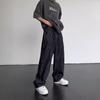 Fall Personality Hip-hop Straight Distressed Ripped Patchwork Men Fashion Loose Casual Wide-leg Jeans Plus Size