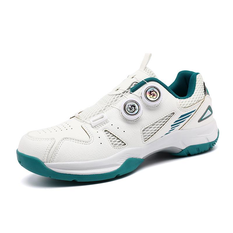 Professional Competition Badminton Shoes Flying Rotary Buckle Non-Slip Shock Absorbing Carbon Board Student Tennis Training Sneakers