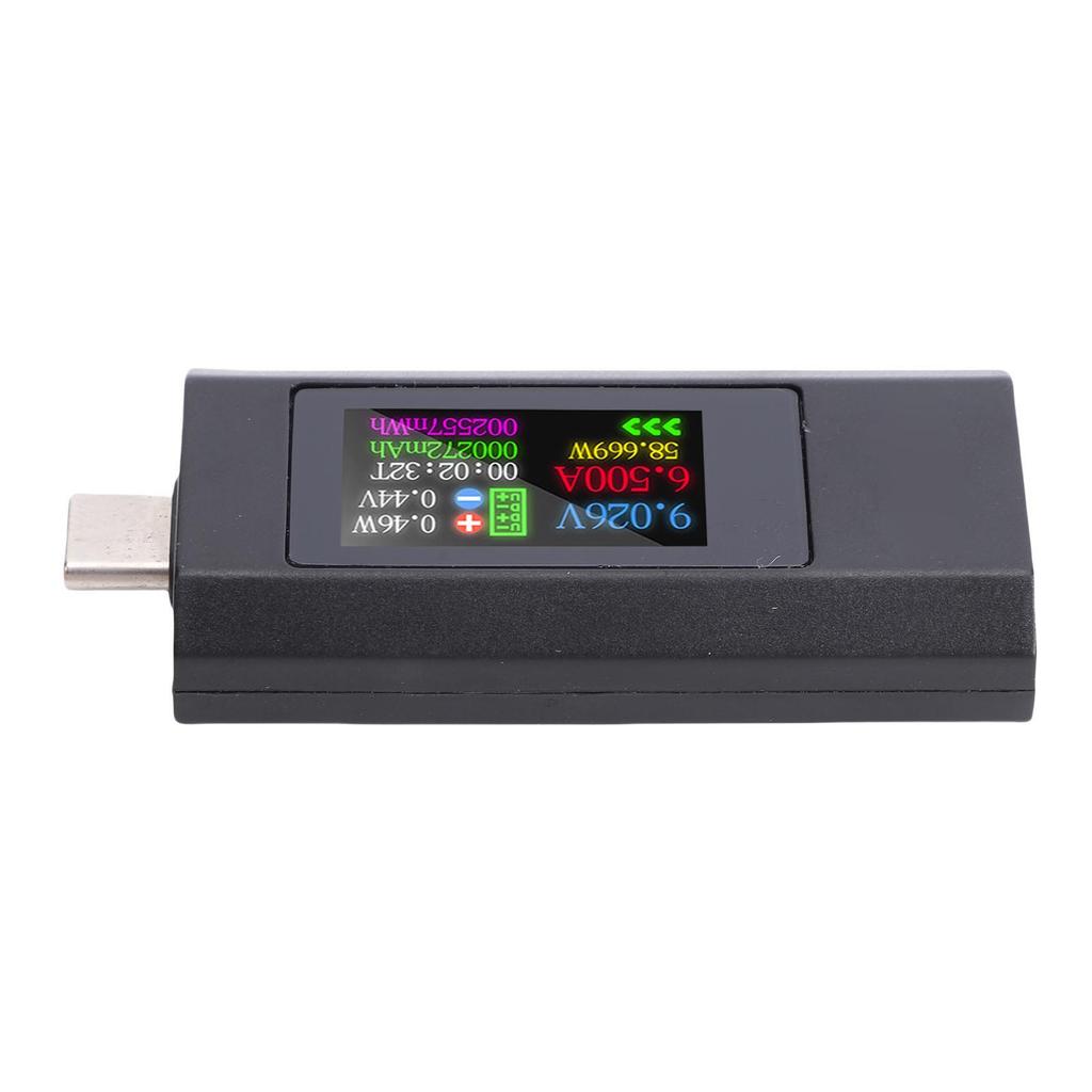 USB C  0-6.5A 0-195W Voltage Current Power Capacity  Color Screen Type C Multimeter for 3C Digital Products