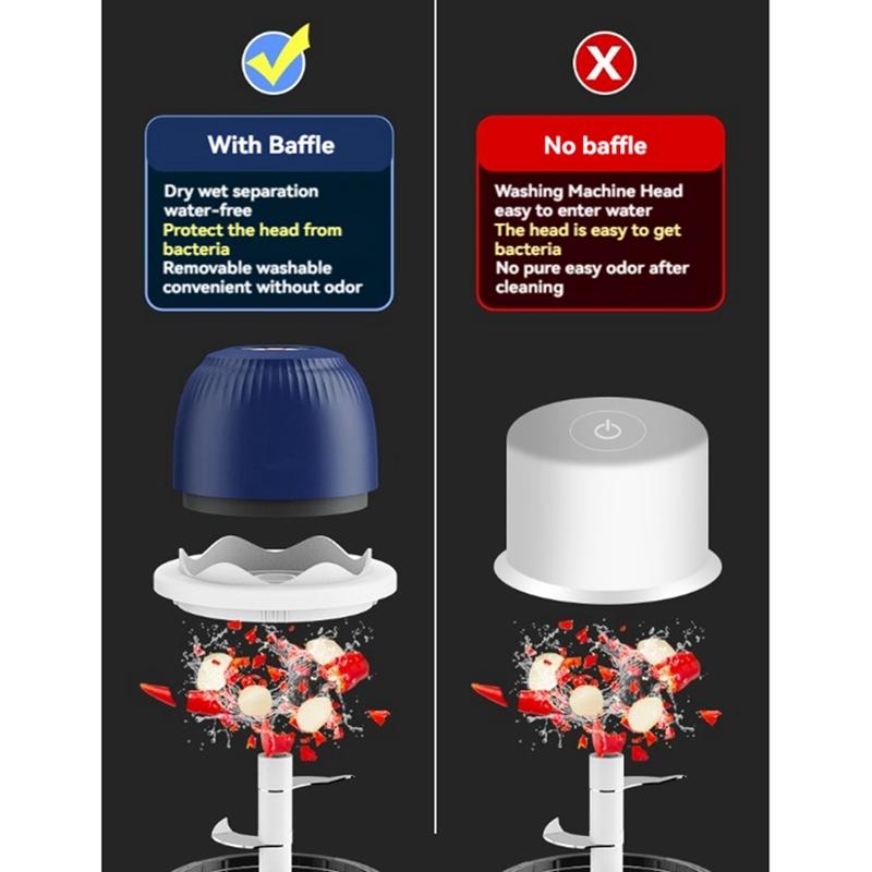 SEWS-Electric Garlic Chopper Food Chopper Cordless Mini Garlic Gadgets Onion Garlic Veg Cutter Garlic Press Crusher