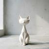 Yousheng Elegant Cat Statue 3D Printed Minimalist Art Cat Sculpture Collectible Kitten Figurine for Desk Wine Cabinet Bedroom Bedside Decor Gifts for