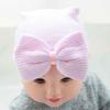 Newborn Baby Girls Hats Infant Nursery Beanie Hospital With Rhinestones Bow Caps