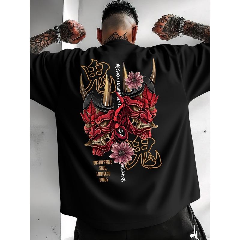 

2025 Fashion Men s Summer Ghost Print Soft, Comfortable, Breathable Round Neck T-shirt Outdoor Street Style Top S