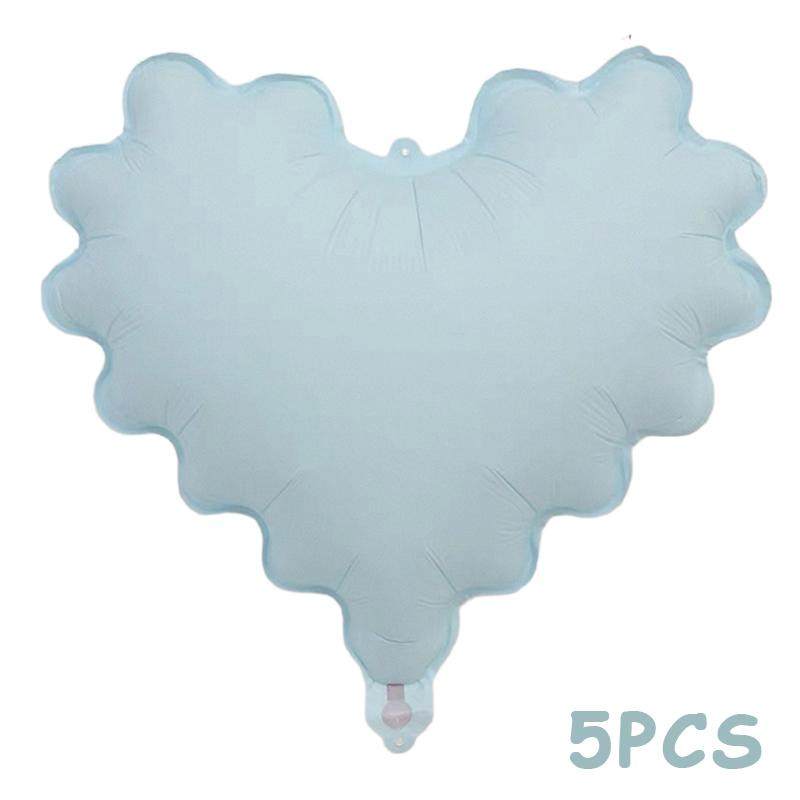 5Pcs 20 Inch Wave Love Heart Aluminum Film Balloons Valentine'S Day Wedding Birthday Party Scene Decor Balloon Party Supplies