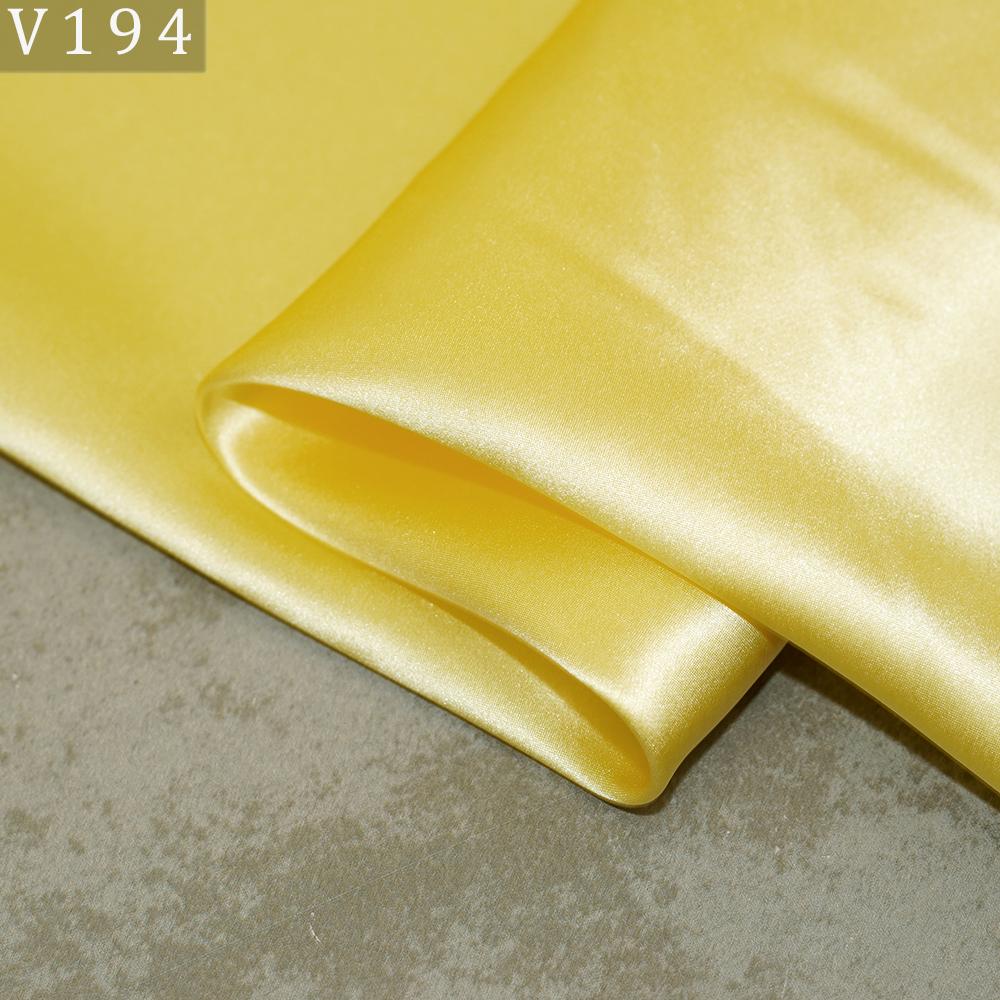 HYSK Natural Genuine Pure 100% Silk Crepe Satin Fabric Silk China Duchess Plain Brown by Meter for Dress Bedding Wedding