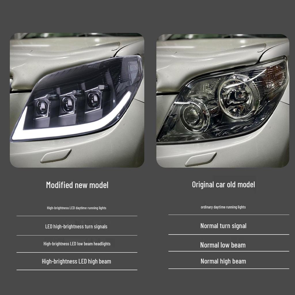 Prado 10-13 LED Headlights: Daytime Running Lights & Sequential Turn Signals