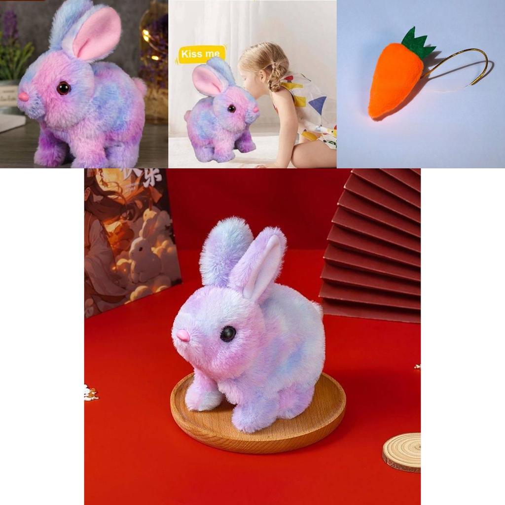 Plush Rabbit Toy With Jumping Sound And Motion Sensor For Kids Interactive Play