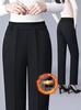 Plus-Fleece Women's Pants - Thick, Loose Straight-Leg for Petite and Middle-Aged Women, Perfect for Autumn and Winter Outdoors