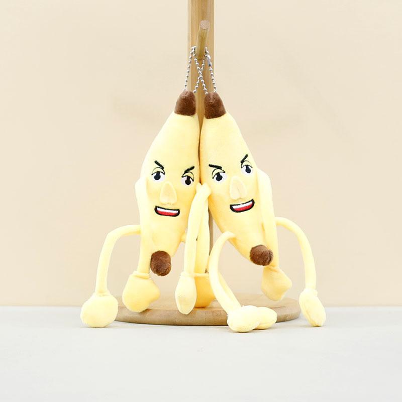 Adorable Banana Plush Keychain Cute Long-legged Stuffed Toy For Bags And Keys